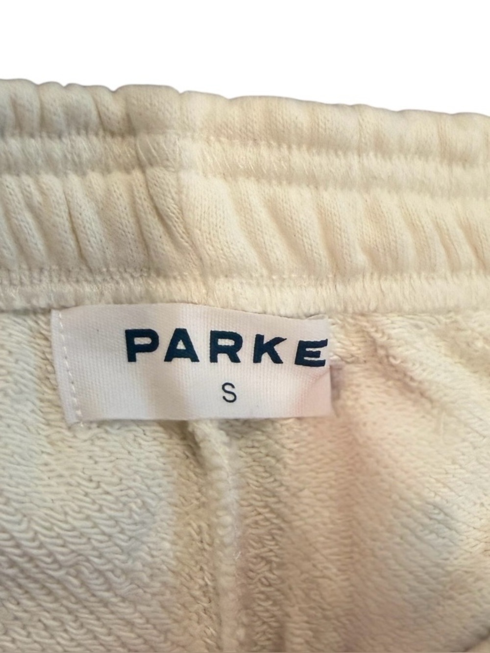 NWT: PARKE Maggie & Emma Boxer Sweatpants, Ivory, Size Small - Picture 6 of 11